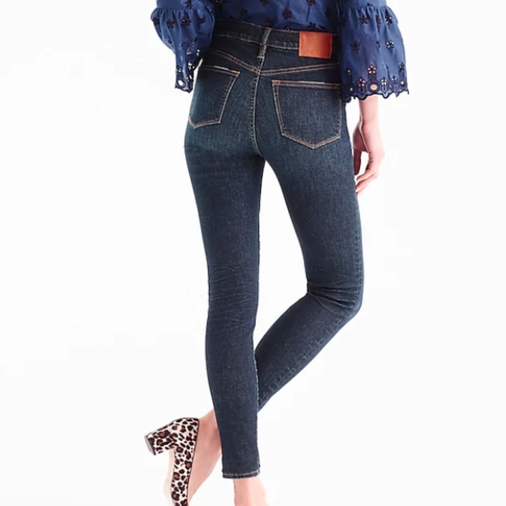 J. Crew 9" highrise Stretch toothpick jean Solano